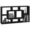 vidaXL Wall Display Shelf 8 Compartments Black