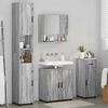 vidaXL Bathroom Furniture Set with Drawer with Door 4 pcs Grey Sonoma