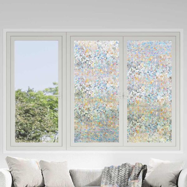 vidaXL Window Films 5 pcs Frosted 3D Rainbow Pattern PVC