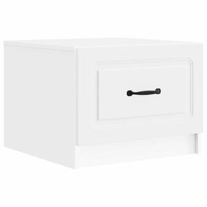 vidaXL Coffee Table with Drawer White 49 x 50 x 37 cm Engineered Wood