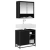 vidaXL Bathroom Furniture Set 2 pcs Black Oak Engineered Wood