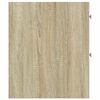 vidaXL Narrow Bathroom Cupboard with Wheels Sonoma Oak Engineered Wood