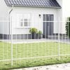 vidaXL Garden Fence 4 pcs White 170 x 165 cm Powder-Coated Steel