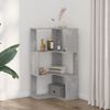 vidaXL Corner Bookcase 3-Tier Concrete Grey 50x50x102 cm Engineered Wood