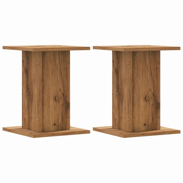 vidaXL Plant Stands 2 pcs Artisian Oak 30x30x40 cm Engineered Wood