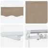 vidaXL Retractable Awning with Manual Beige 400 x 300 cm Fabric