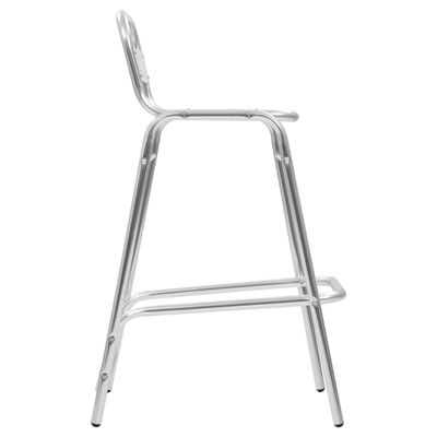vidaXL Stackable Bar Chairs 2 pcs Aluminium