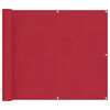 vidaXL Balcony Screen 100 x 200 cm Oxford Fabric Rectangular Red