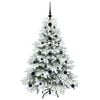 vidaXL Artificial Christmas Tree with 150 LEDs White 120 cm PE and PVC