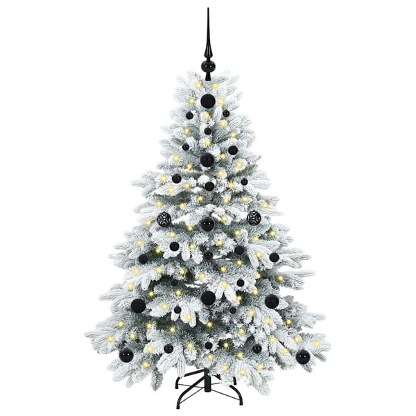 vidaXL Artificial Christmas Tree with 150 LEDs White 120 cm PE and PVC