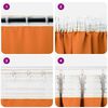 vidaXL Blackout Curtains with Rings 2 pcs Bright Orange 245 x 140 cm