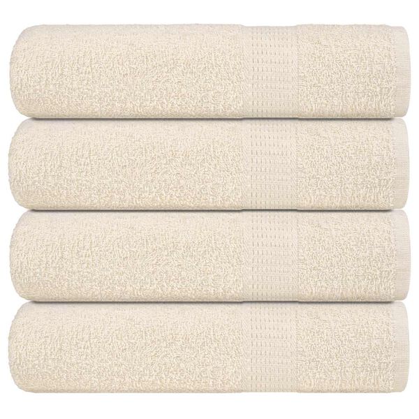 vidaXL Bath Towels "FROGN" 4 pcs Cream 100x150 cm 360 gsm