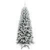 vidaXL Artificial Christmas Tree with 300 LEDs White 93 x 93 x 240 cm