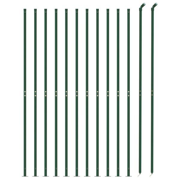 vidaXL Wire Mesh Fence with Flange Green 1.8x25 m