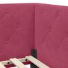 vidaXL Corner Bed Frame with Headboard Wine Red 90 x 200 cm Velvet