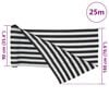 vidaXL Privacy Net Anthracite and White 1.8x25 m HDPE 150 g/m&sup2;