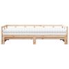 vidaXL Daybed with Trundle and Mattresses 90x200 cm Solid Wood Pine