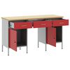 vidaXL Work Cabinet with Drawer with Lock 3 pcs Red 150 x 55 x 85 cm