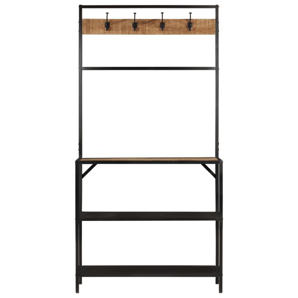 vidaXL Coat Rack 90x35x180 cm Solid Wood Mango and Iron