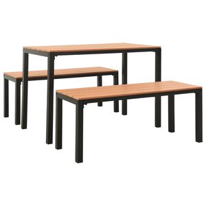 vidaXL Garden Dining Set | Brown and Black