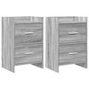 vidaXL Bedside Tables 2 pcs Grey Sonoma 40 x 30 x 60 cm