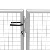 vidaXL Garden Gate Galvanised Steel 400x175 cm Silver