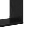 vidaXL Wall Shelf with Shelf Wall-mounted Other Black Wood