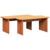 vidaXL Coffee Table 2 pcs Wax Brown Solid pine wood