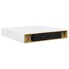vidaXL Floating Wall Shelf High Gloss White 23x23.5x3.8 cm MDF
