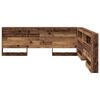 vidaXL Storage Headboard with Shelf Old Wood 180 cm Engineered Wood
