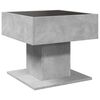 vidaXL Coffee Table with LED Concrete Grey 50x50x45 cm Engineered Wood