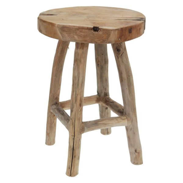 H&S Collection Stool 42 cm Teak Wood