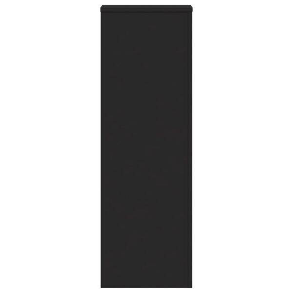 vidaXL Plant Stands 2 pcs Black 33x33x100 cm Engineered Wood