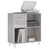 vidaXL Record Cabinet Grey Sonoma 84.5x38x89 cm Engineered Wood