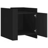 vidaXL Bedside Cabinet Black 45x50x50 cm Engineered Wood