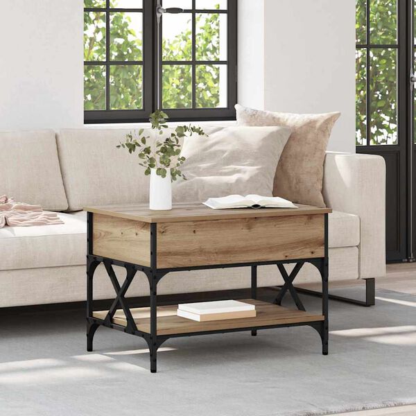 vidaXL Coffee Table Artisan Oak 70 x 50 x 50 cm Engineered Wood