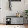 vidaXL Hall Bench with Cushion with Shelf Grey Sonoma 100 x 38 x 46 cm
