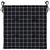 vidaXL Garden Chair Cushions 4 pcs Black Check Pattern 50x50x3 cm Fabric