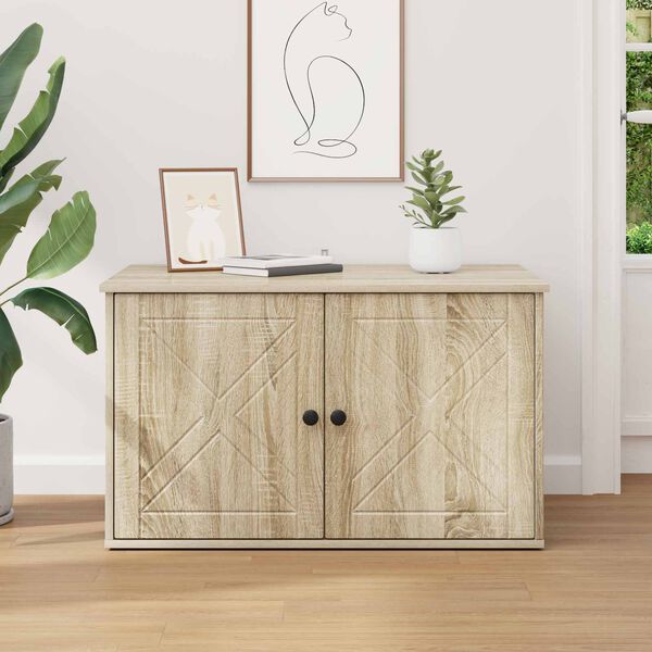 vidaXL Cat House Sonoma 85 x 55 x 50.5 cm Engineered Wood