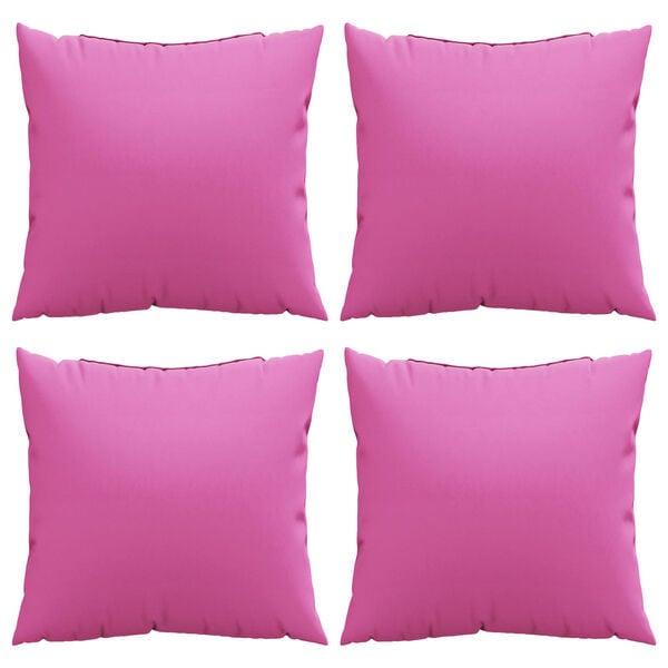 vidaXL Scatter Pillows Plain 4 pcs Pink 40 x 40 cm Polyester Farbic