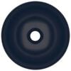 vidaXL Bathroom Sink Ceramic Dark Blue Round