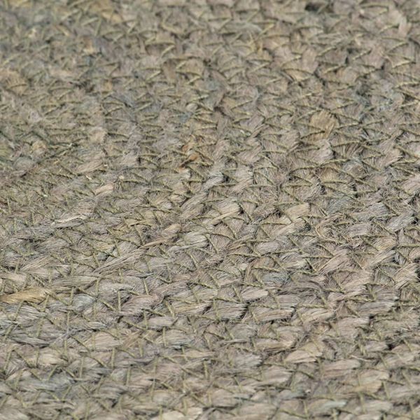 vidaXL Placemats 6 pcs Plain Grey 38 cm Round Jute