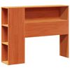 vidaXL Bookcase Bed without Mattress Wax Brown 100x200 cm Solid Wood Pine