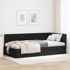 vidaXL Corner Bed Frame with Headboard Black 100 cm x 200 cm Velvet