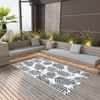 vidaXL Outdoor Carpet ARAKIL White and Black 190x290 cm PP