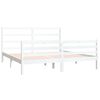 vidaXL Bed Frame without Mattress White Solid Wood Pine 180x200 cm Super King