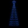 vidaXL LED Christmas Tree with Spikes 220 LEDs Blue 180 cm