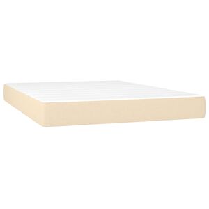 vidaXL Pocket Spring Bed Mattress Medium Cream 140x190x20 cm Fabric