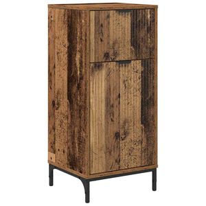 vidaXL Bathroom Cabinet with Drawer Old Wood 39.5 x 36 x 88 cm
