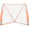 vidaXL Portable Baseball Net Orange&Black 183x182x183cm Steel&Polyester